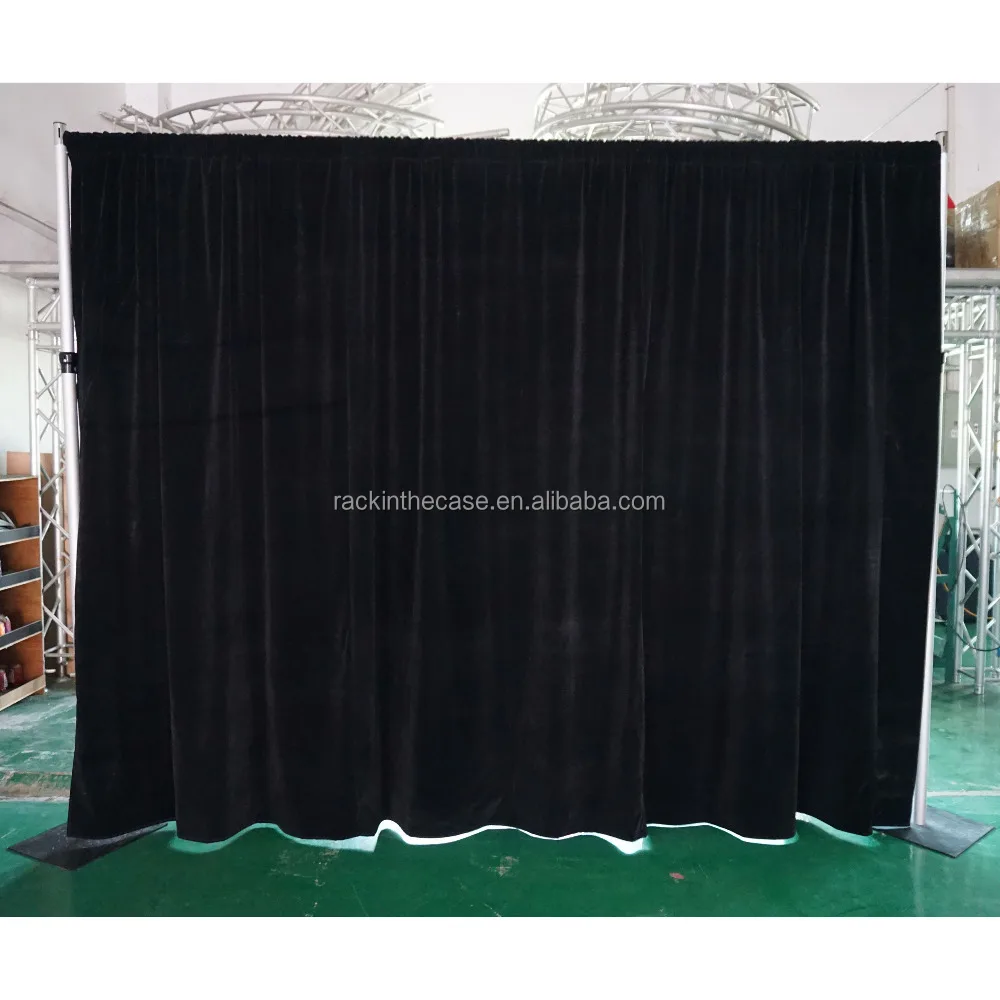 Hot Sale Black Stage Curtain Drape With Velvet Drapes With 100