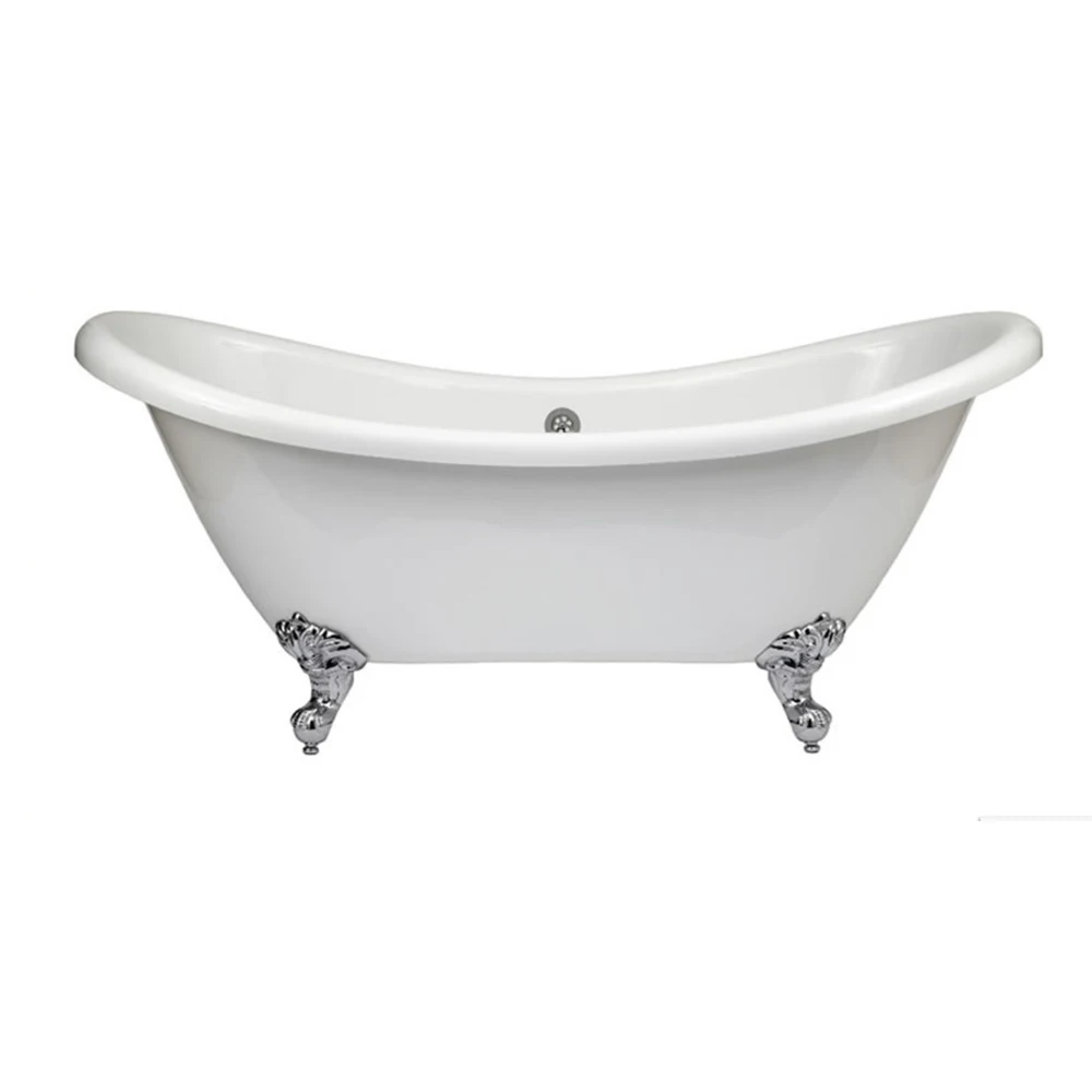 bathroom classic acrylic clawfoot bathtub with zinc alloy legs