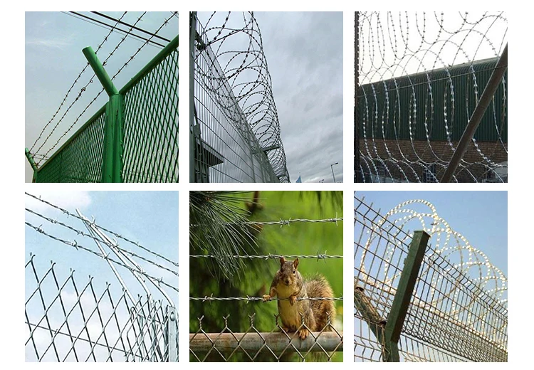 military used warning safety galvanized iron barbed wire