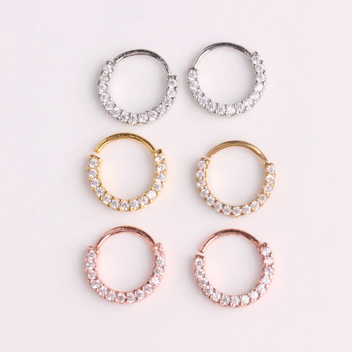 

Ready Stock Quality Low MOQ Body Piercing Daith Helix cartilage hoop earrings