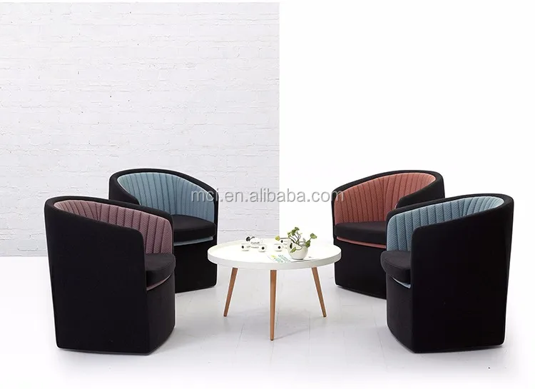 Modern leisure coffee shop furniture one single seat sofa fabric sofa chair for bed room