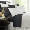 Factory manufacture various Natural Organic 100% Cotton Fabric Dark Grey Bed Sheet Set