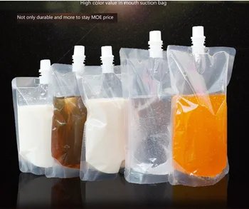 Drink Resealable Pouch With Spout Packaging,Reusable Food Liquid Spout ...