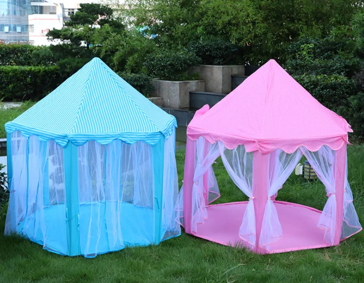 

Portable Children's Tent Dry Pool Wigwam Princess Tent For Kids Girl's Castle Playhouse Outdoor Garden Kids Folding Beach Tent