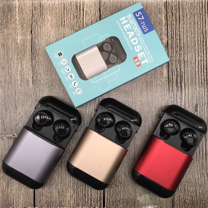 

S7 TWS Earbuds Wireless Earphones Stereo Headset Earphone With Mic and Charging Box