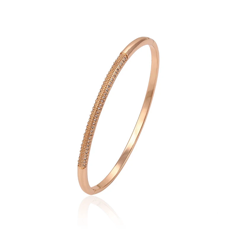 

51372 xuping elegant copper alloy jewelry gold plated stone bangle, N/a