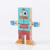 Beech wood puzzle man IQ robot cube