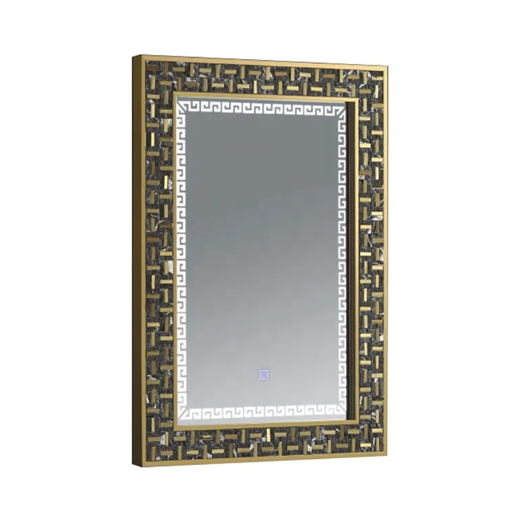 

Middle East Bathroom Rectangle Decorative Framed Mosaic Wall Mirror