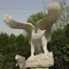 garden outdoor animal life size natural stone carving eagle statue