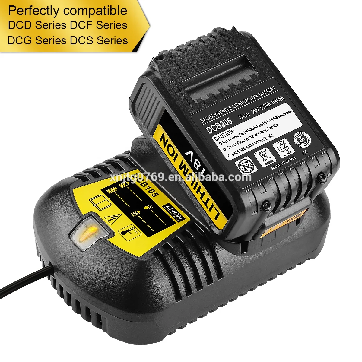 20V Replacement fast charger DCB105 DCB201 DCB204 for 10.8 to 20V cordless power tool battery