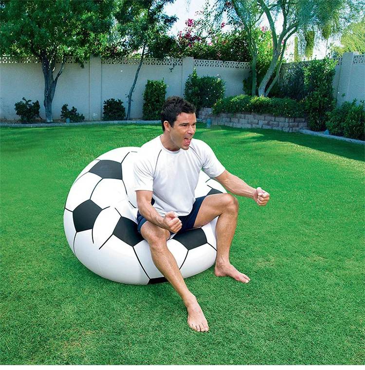 High Strength Pvc Inflatable Bean Shape Soccer Ball Sofa Durable