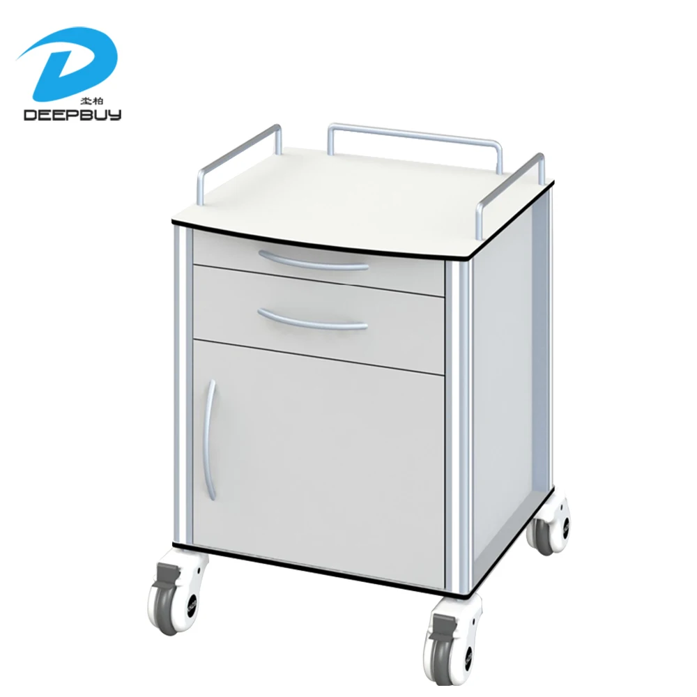 High Quality Medical Hospital Bedside Cabinet With Drawer And