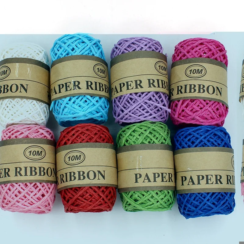 Wholesale Paper Ribbon Natural Raffia Twine String Ribbon Suitable For