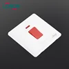 Double pole white or red button 20a 32A 45A water heater switch with neon indicator