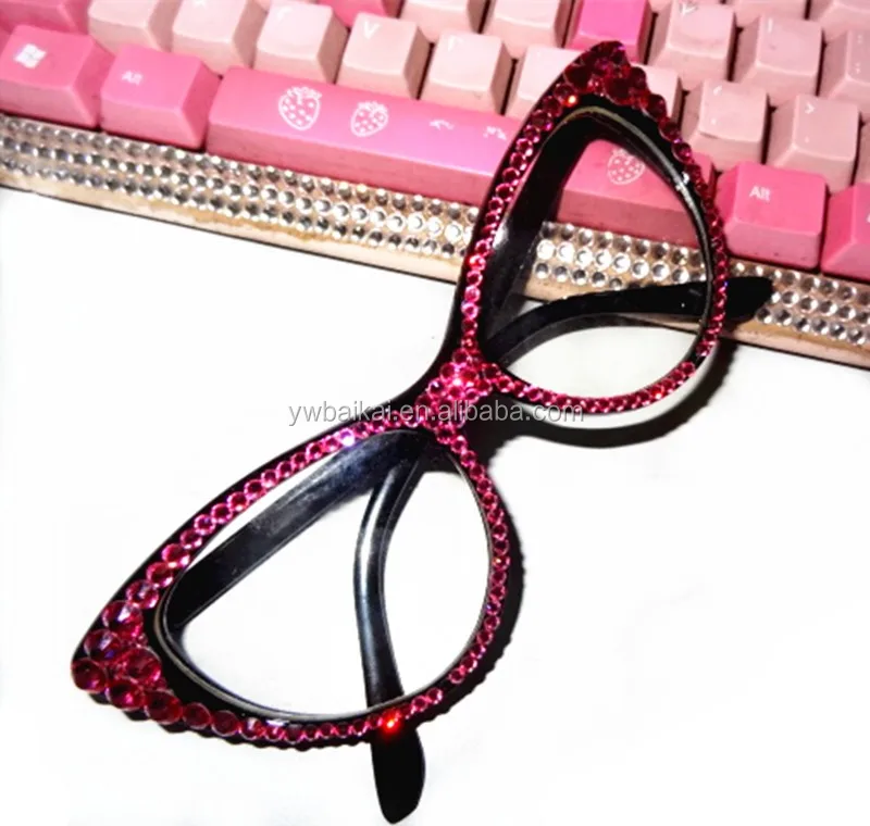 

2016 The new cat's eye diamond rhinestone sunglasses, Any color