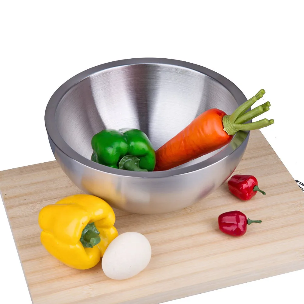 nonskid salad cutter bowl stainless steel mixing bowls