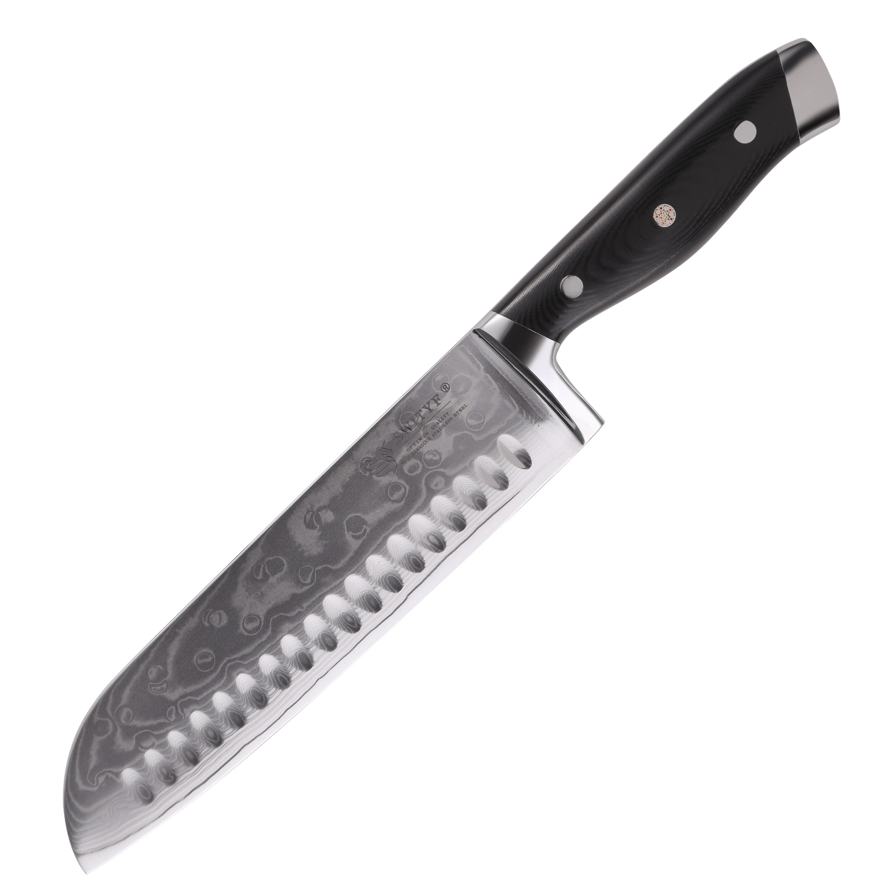 

chef's japanese damascus santoku knife