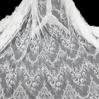 

2018 new design french lace materials elegant fancy lace fabric white guipure wedding lace fabric for dresses