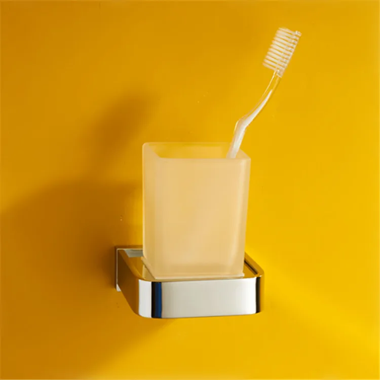 
hot sa;e Modern Accessories Brass And Chrome Finished Bathroom Brush Holder Bathroom Tumbler Holder For Home&Hotel 