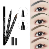 

Private label 2 in 1 waterproof automatic rotating eyebrow pencil and eyeliner