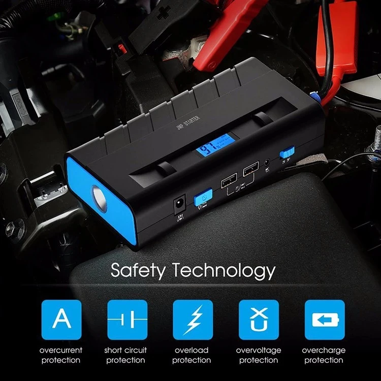 Portable 12000mah Multifunction Auto Xs 600 Peak Amp Jump Starter For