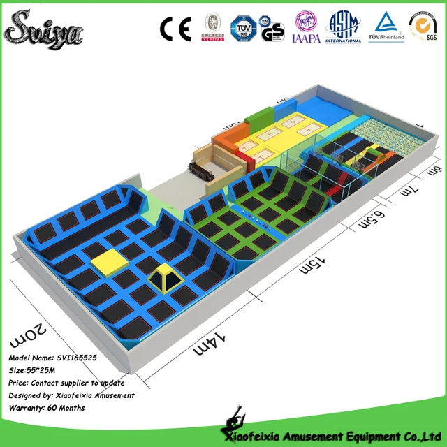 Luxury Fun amusement park Large trampoline for adults