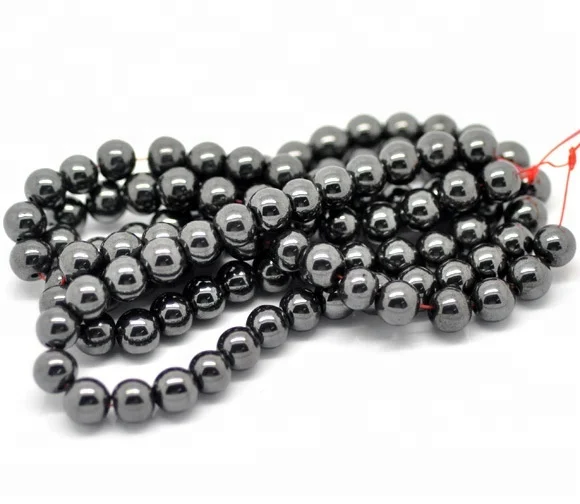 

YIwu Wholesale Round Black Hematite Spacer Beads Gemstone Loose Beads For Bracelet Jewelry Making 6mm 8mm 10mm