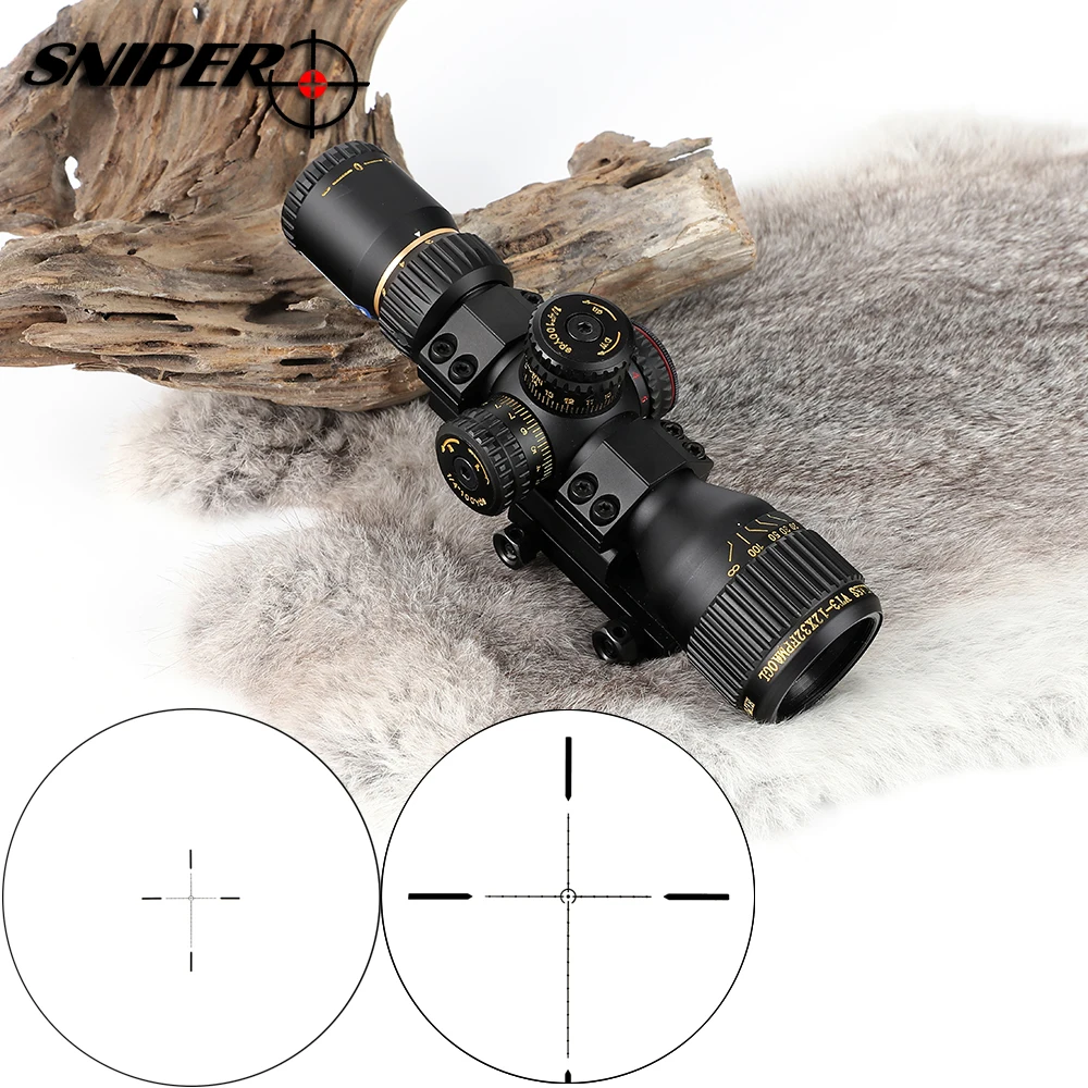 

Sniper Riflescopes VT 3-12X32 Red Green Illuminated Reticle FFP Hunting Tactical Scopes, Black