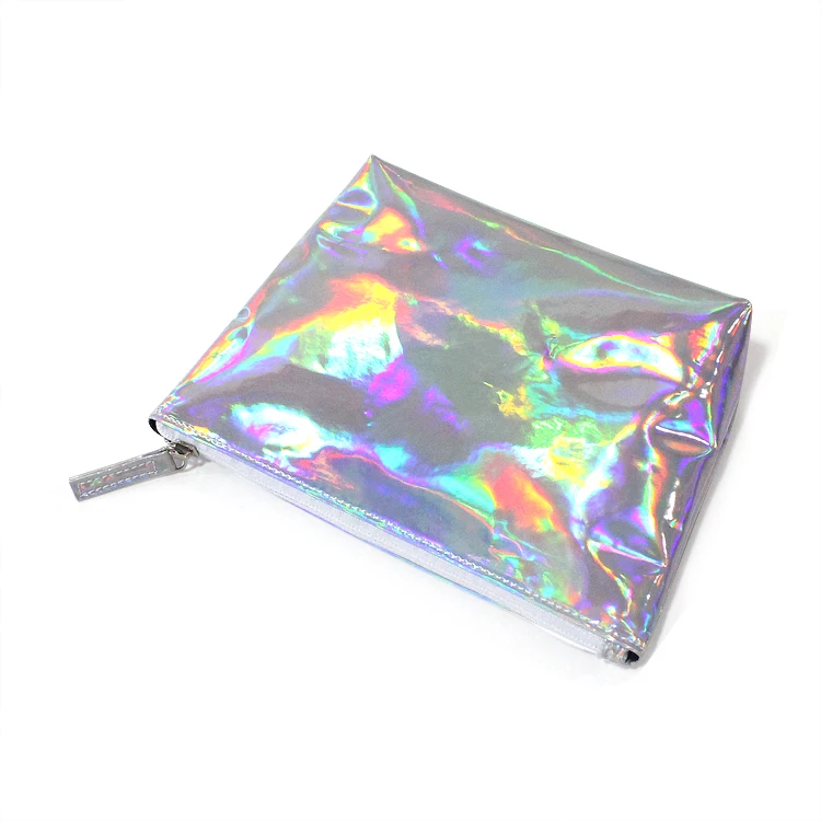 Yiwu Custom Holographic Iridescent Pu Leather Makeup Bag,Customized ...