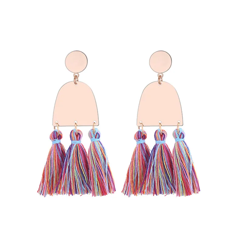 

Best Selling Products In USA 2018 Tropical Vacation Style Earring Tassel Earring Indonesia Jewelry, As picture show