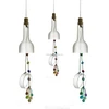 Creative recycled cutting glass bottle bells wine chime for home garden wedding decoration