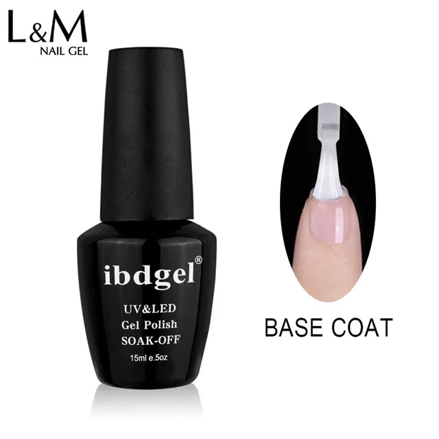 

L&M ibdgel 15ml Soak off Gel UV Base coat nail polish, Clear