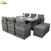Best seller modern design outdoor garden furniture space-saving cube 6 seater garden dining set