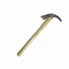 New item Carbon steel single-handed small garden digging Two Hoe with wood handle
