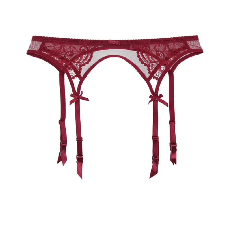 
Women Sexy Ultra Thin Transparent Black Waist Stockings Garter Lace Garter Belt Clip 