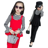 

New three-piece set for girls in spring and autumn wholesale kids boutique clothing sets baby