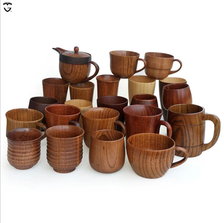 

Customized logo Jujube Japanese travel jujube wood coffee tea beer wine wooden cup mug