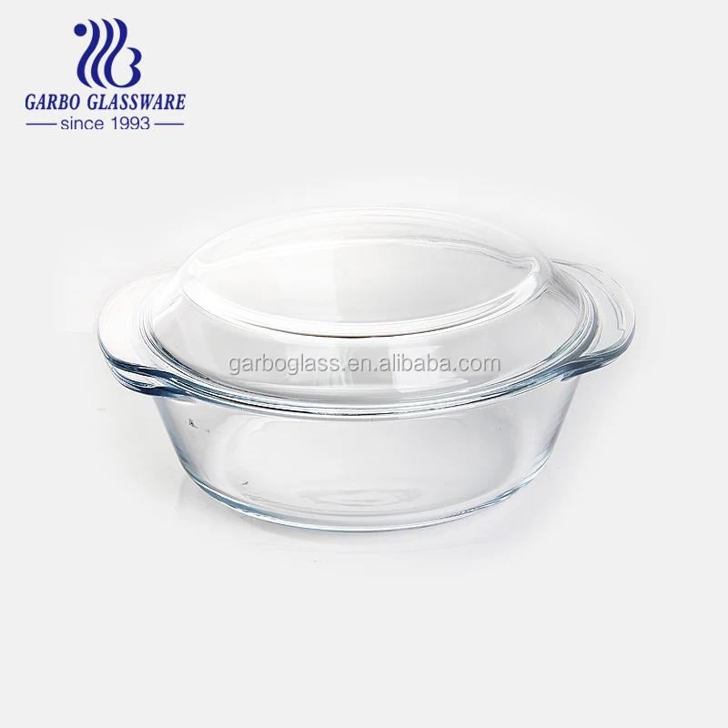 Clear Baking Dish Glassware Bowl With Cover Glass Pot Hot Sell Oven