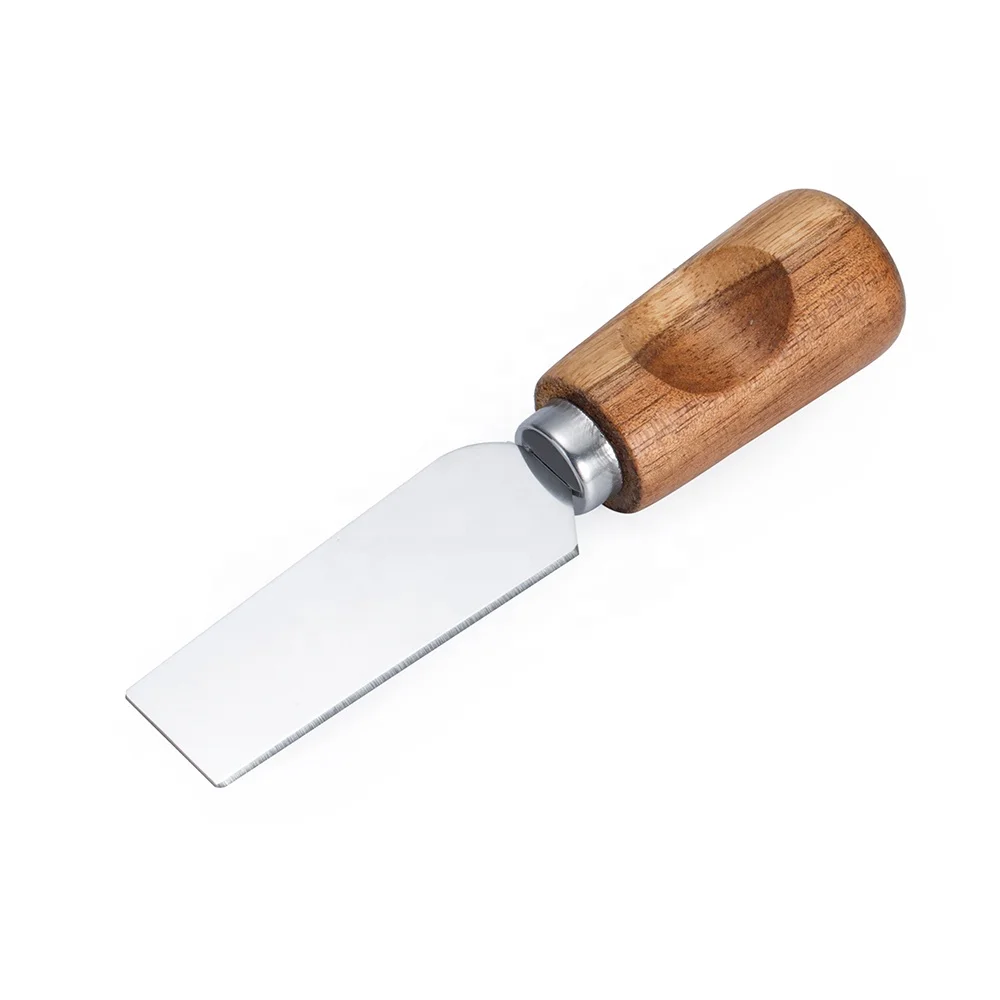
2020 whole sale custom cheese knife promotion Stainless Steel Cheese Knife set with wood Handle 