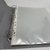 Grey Plastic Binder for Company Use, 3 D-ring Binder with 20 pcs of Clear inserts