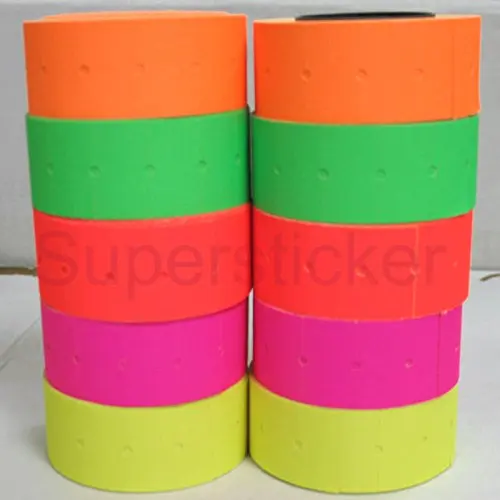 iamlabels.com 5 colors 2 Rolls X 500 Tags labels Refill for Motex Mx-L-5500 Mx989 Price Gun