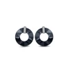 Wholesale Real Cheap Women Fashion Jewelry plain silver hoop ceramic earrings