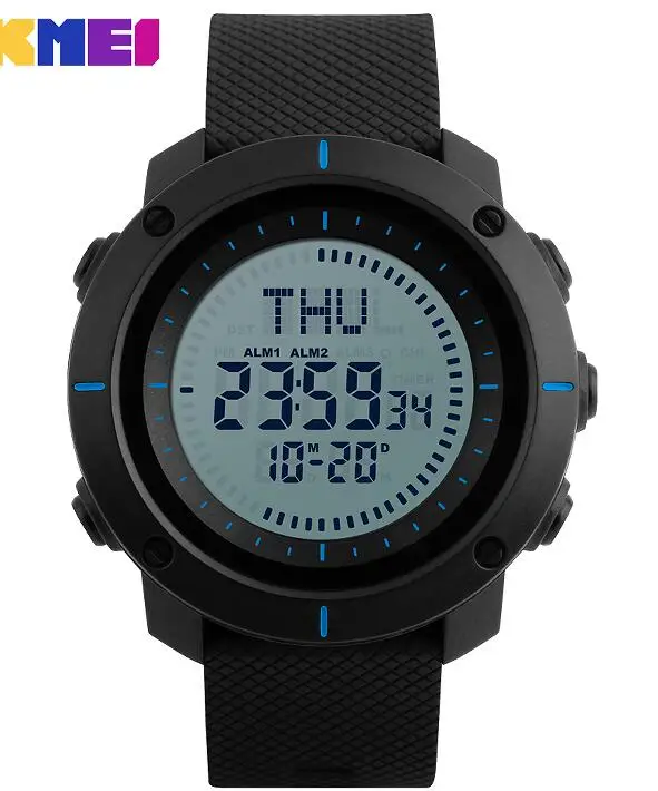 

SKMEI 1216 men Digital watch Alarm Repeater Chronograph Back Light Waterproof Fashion Sports Wristwatch, 5 colors to choose