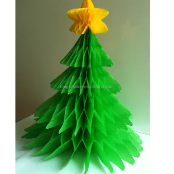 Festive Classic Paper Christmas Tree Party 6 Festive Classic paper Christmas Tree Party 6" Honeycomb Table Decorations - Festive Classic Paper Christmas Tree Party 6