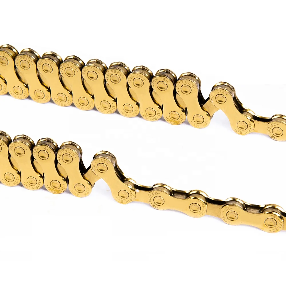 

ZTTO MTB 12 Speed Gold Chain 1x12 System Connector Included 126L links Chain For Bicycle bike