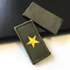 high quality machine custom uniform embroidery military star collar badge