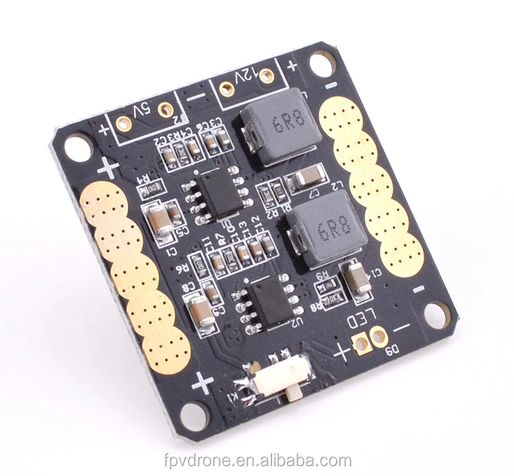 CC3D Flight Controller PDB Power Distribution Board with 5V 12V BEC Output LED Switch