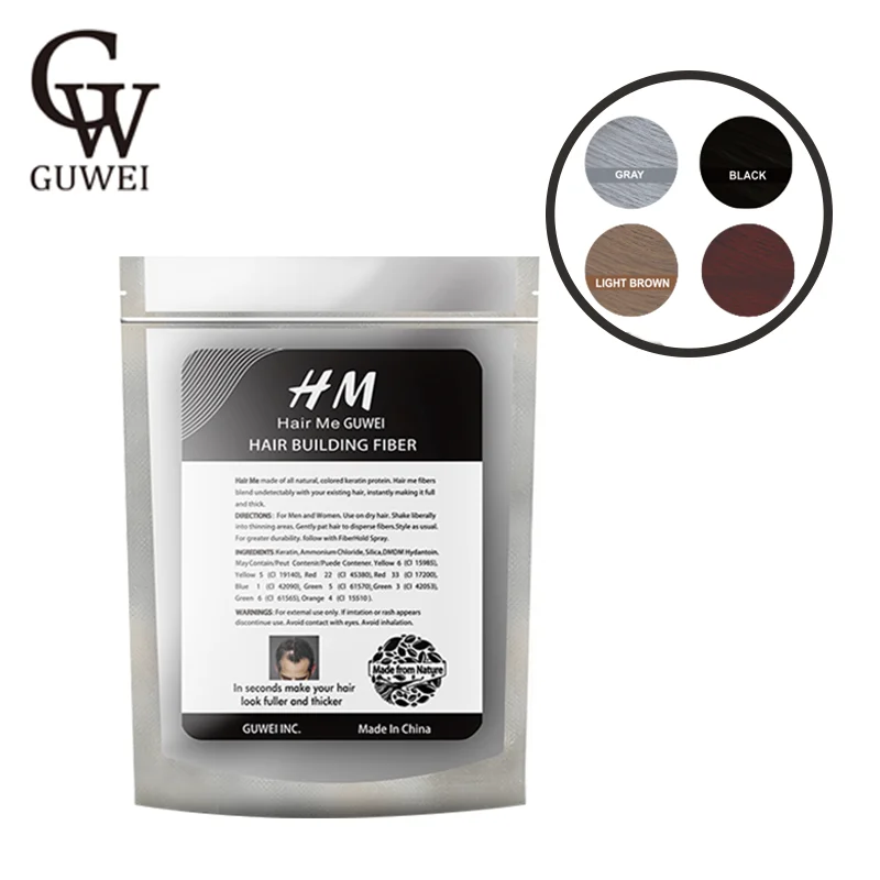 

2018 Temporary Hair Color Powder Keratin Hair Building Fibers Hair Growing Powder, 15 colors for stock/ black/dark brown/medium brown