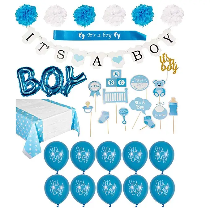 Baby Shower Decorations For Boy Kit Includes Blue Its A Boy Banner