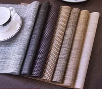 

Heat-resistant And Stain Resistant Anti-skid Washable PVC Table Mats Woven Vinyl Textilene Placemat